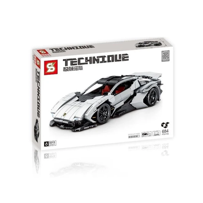 Сборная модель Senco Lamborghini белая, 684 деталей Сборная модель Senco Lamborghini белая, 684 деталей