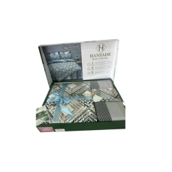 Комплект постельного белья Hanzade Home Collection 2110000003837, пододеяльник 160x220 см, простыня 240x240 см, 2 шт. наволочки 50x70 см, двуспальный, хлопок, разноцветный