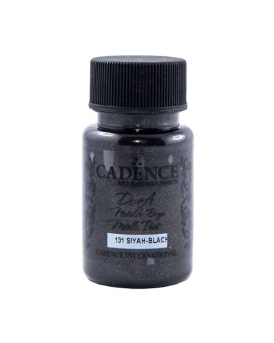 Akril boya-metallik Cadence Dora Metallic Paint 131 Black 50 ml