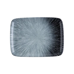 Блюдо ID-Fine Vortex Quadro Dikdörtgen, фарфор, синее, 31 см