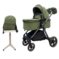 Uşaq arabası Kidilo A8, xaki