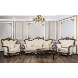 Комплект мягкой мебели Era mebel Djakonda Ym-01, бежевый/коричневый Комплект мягкой мебели Era mebel Djakonda Ym-01, бежевый/коричневый