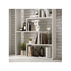 Стеллаж 3563_StellajLabirintDubWhite, 150x97.7x22 см, ЛДСП, белый Стеллаж 3563_StellajLabirintDubWhite, 150x97.7x22 см, ЛДСП, белый