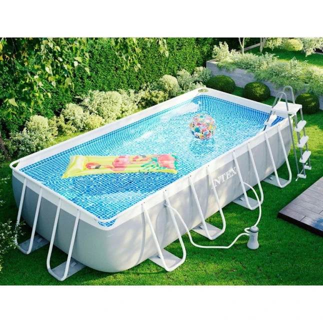 Каркасный бассейн İntex Rectangular Frame H26790, серый, 400x200x122 см, 8418 л Каркасный бассейн İntex Rectangular Frame H26790, серый, 400x200x122 см, 8418 л