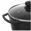 Кастрюля Нева Металл Каменная, 4 л, алюминий, с крышкой, черная