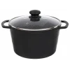 Кастрюля Нева Металл Каменная, 4 л, алюминий, с крышкой, черная