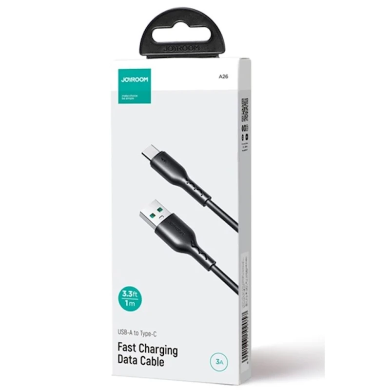 Кабель Joyroom SA26-AC3 USB/USB-C, 1 м, Black