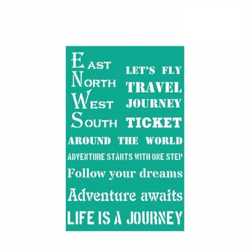 Трафарет самоклеящийся Rosa Talent, 13x20 см, №4011 Make Your Journey