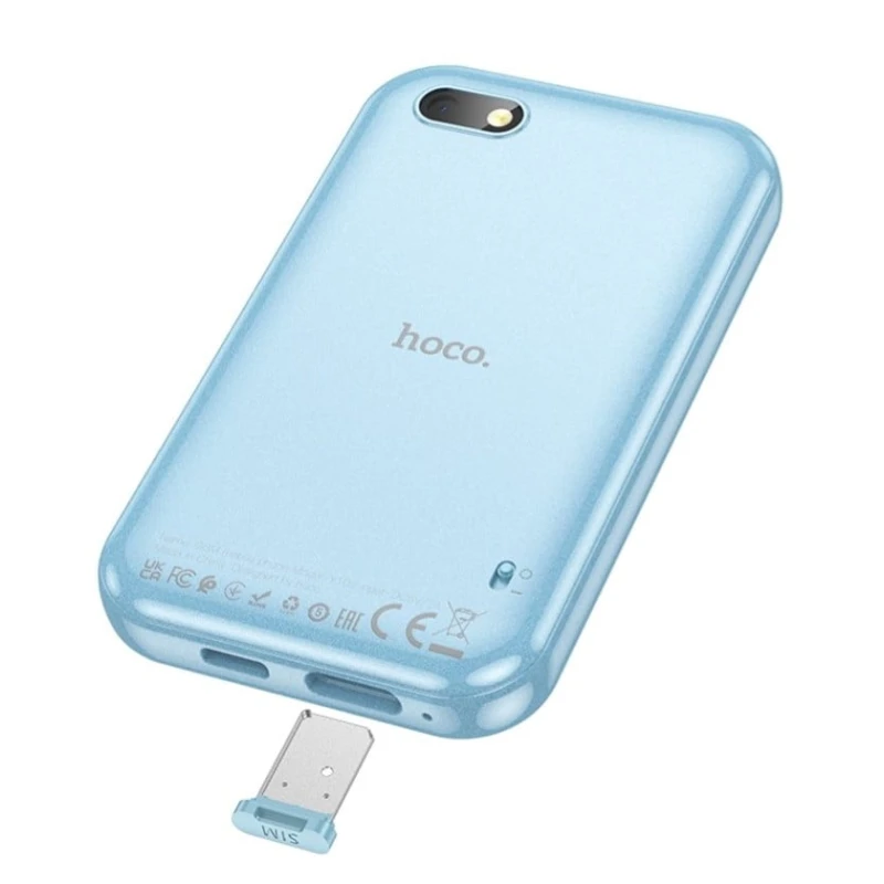 Детский мобильный телефон HOCO Y102 голубой