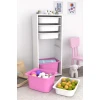 Шкаф для игрушек Pratico I39028, белый/розовый, 30x45.5x109 см Шкаф для игрушек Pratico I39028, белый/розовый, 30x45.5x109 см