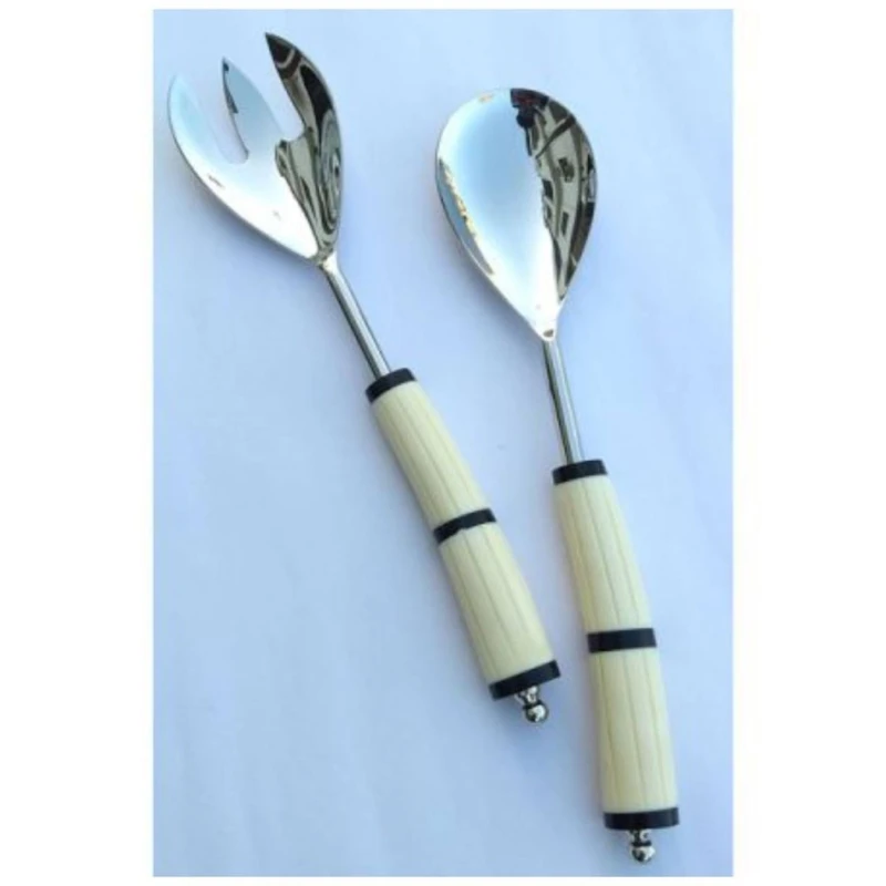 Salat üçün dəst Porland Thorne, ağ/gümüşü, 2 parça