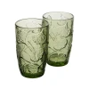 Набор стаканов Gipfel Ginkgo 51179, 2 шт, 380 мл, стекло, зеленый Набор стаканов Gipfel Ginkgo 51179, 2 шт, 380 мл, стекло, зеленый