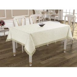 Скатерть Sahara SHA-00001200, прямоугольная, 160x220 см, сатин, белая