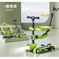 Новый детский самокат с музыкой, огнями и складыванием одной кнопкой 6240_scooter