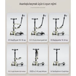 Новый детский самокат с музыкой, огнями и складыванием одной кнопкой 6240_scooter