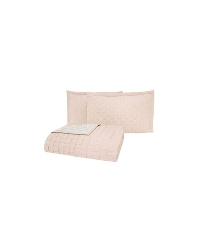 Örtük və yastıq üzü dəsti Yataş Velma, örtük 170x240 sm, yastıq üzü 50x70 sm 1 əd, birnəfərlik, pambıq/poliester, Blush/Ekru