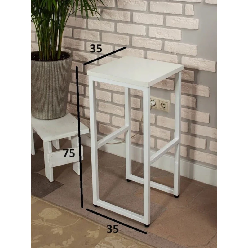 Барный стул WWhite, 75х35х35 см, белый Барный стул WWhite, 75х35х35 см, белый