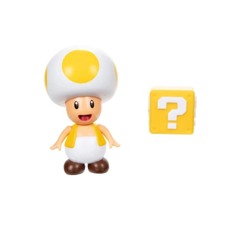 Фигурка Jakks Pacific Super Mario Bros Yellow Toad with Question Block 415464 Фигурка Jakks Pacific Super Mario Bros Yellow Toad with Question Block 415464