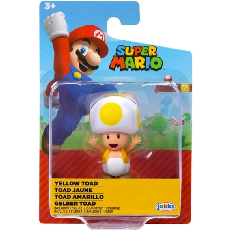 Фигурка Jakks Pacific Super Mario Bros Yellow Toad with Question Block 415464 Фигурка Jakks Pacific Super Mario Bros Yellow Toad with Question Block 415464