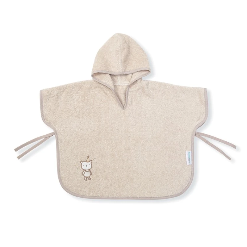 Детское полотенце с капюшоном Funnababy Pyjama, хлопок, коричневое, 40x60 см