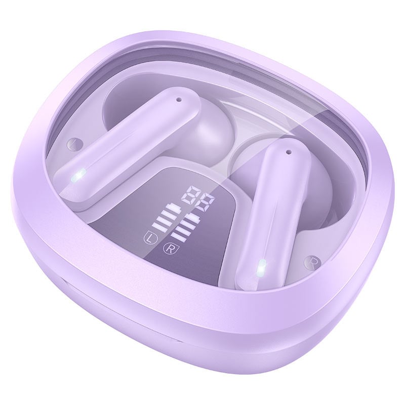 Беспроводные наушники Hoco Shadow EQ6 Purple и подарок — устройство для сбора энергии Hoco C104A PD20W Headphone Беспроводные наушники Hoco Shadow EQ6 Purple и подарок — устройство для сбора энергии Hoco C104A PD20W Headphone