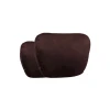 Подушка-подголовник 1218, замша, темно-коричневая, 2шт