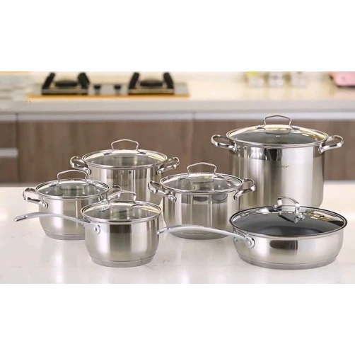 Набор посуды Kaisa Villa KV-6667, нержавеющая сталь, 12 предметов