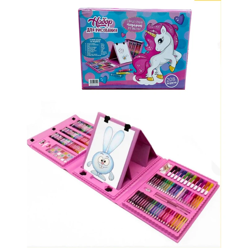 Большой набор для рисования Unicorn 208 предметов Большой набор для рисования Unicorn 208 предметов