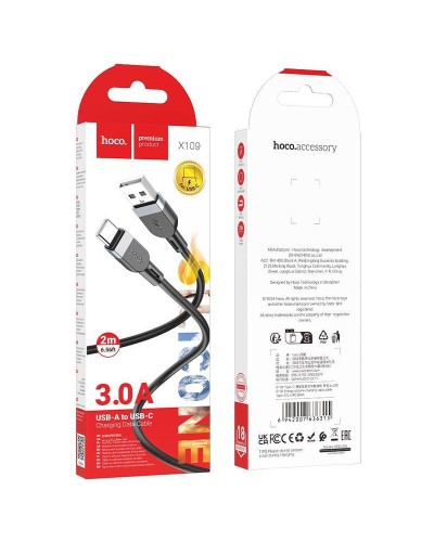 Кабель Hoco X109 USB-A to Type-C 3.0A