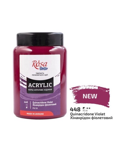 Akril boya Rosa Studio 448 Quinacridone Violet, 400 ml