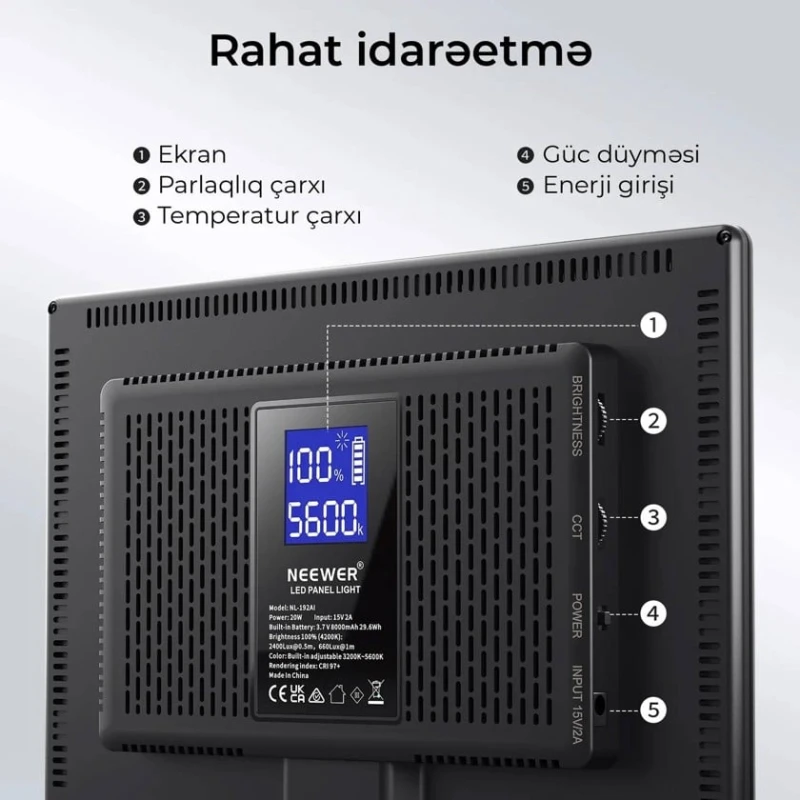 Светодиодная панель Neewer NL-192AI Светодиодная панель Neewer NL-192AI