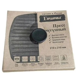 Крышка Gardarika GRPRCG22, чугун, 21х21 см Крышка Gardarika GRPRCG22, чугун, 21х21 см