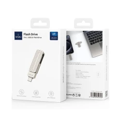 Флеш память USB Wiwu Wi-FD001 3in1 USB3.2 USB-A + Lightning + Type-C OTG 256 GB Флеш память USB Wiwu Wi-FD001 3in1 USB3.2 USB-A + Lightning + Type-C OTG 256 GB