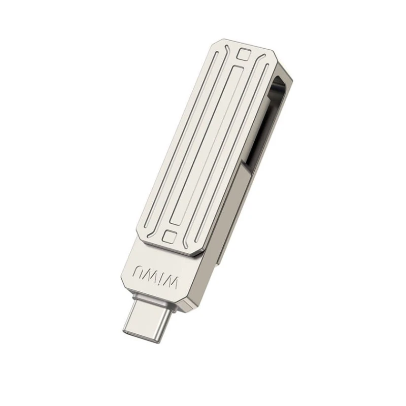 Флеш память USB Wiwu Wi-FD001 3in1 USB3.2 USB-A + Lightning + Type-C OTG 256 GB Флеш память USB Wiwu Wi-FD001 3in1 USB3.2 USB-A + Lightning + Type-C OTG 256 GB