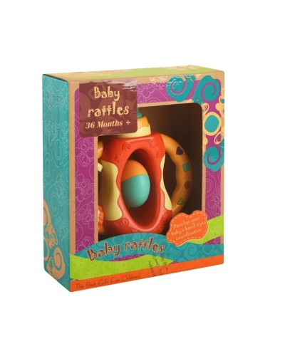 Çınqıldayan Jollybaby Butulka diş üçün oyuncaq ilə, plastik, 15x14.5x6 sm