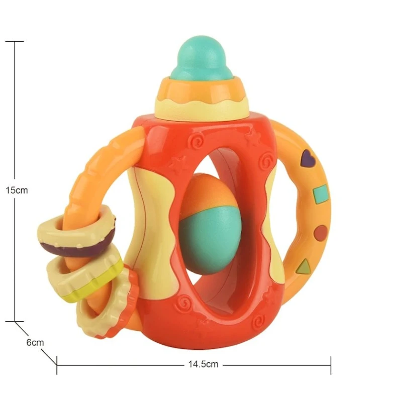 Погремушка Jollybaby Бутылочка с прорезывателем для зубов, пластик, 15x14.5x6 см Погремушка Jollybaby Бутылочка с прорезывателем для зубов, пластик, 15x14.5x6 см