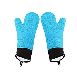 Силиконовые кухонные перчатки Parrotias, голубые