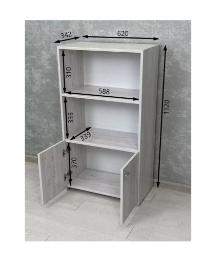 Stellaj 3563_L-M 2StellajMicrowWC, 62x34,2x112 sm, LDSP, ağ