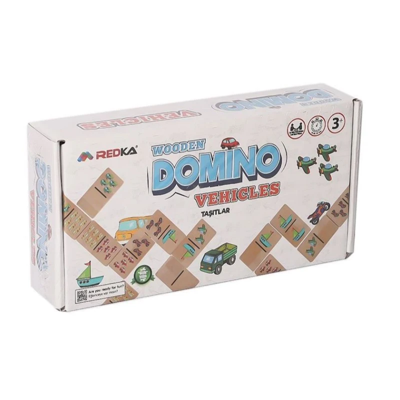 Настольная игра Redka Wooden Domino Vehicles RD5649, 28 предметов