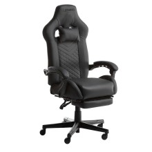 Oyun kreslosu JYSK Hallum, qara, 64x116x70 sm