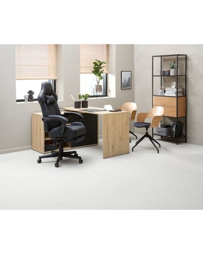 Oyun kreslosu JYSK Hallum, qara, 64x116x70 sm