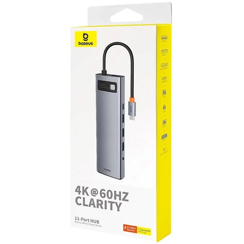 USB хаб Baseus Metal Gleam Series 11in1 Space Gray USB хаб Baseus Metal Gleam Series 11in1 Space Gray