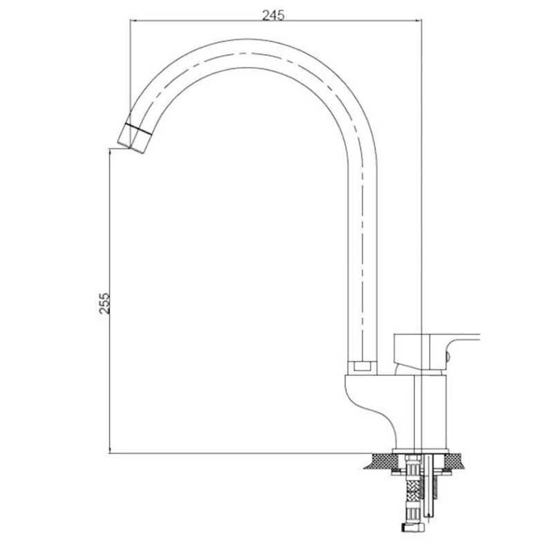 Qarışdırıcı kran çanaq üçün GPD Atros MTE65-KG Beige Qarışdırıcı kran çanaq üçün GPD Atros MTE65-KG Beige