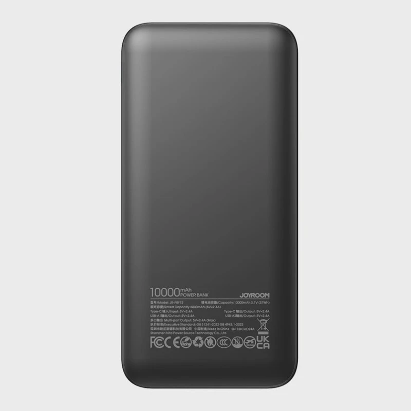 Внешний аккумулятор Joyroom JR-PBF12 10000mAh Black Внешний аккумулятор Joyroom JR-PBF12 10000mAh Black