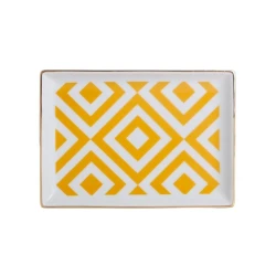 Тарелка Porland Morocco 04AP018779, фарфор, желтая, 18 см