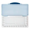 Palitra Невская палитра Белые ночи, düzbucaq, plastik, qapaqla, 18 bölmə, 26.7x12.8x2.6 sm