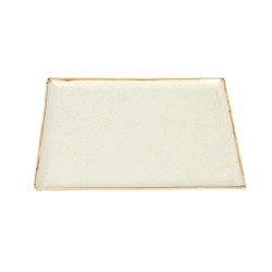 Тарелка Porland Seasons, фарфор, бежевая, 27x21 см