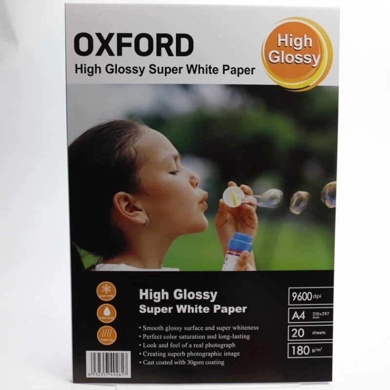 Фотобумага Oxford, High Glossy A4, 180 гр, 20 стр