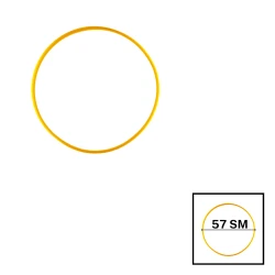 Гимнастический обруч Hula Hoop, 57 см, желтый