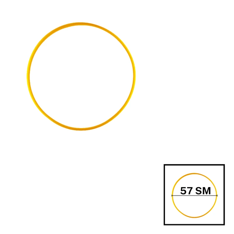 Гимнастический обруч Hula Hoop, 57 см, желтый